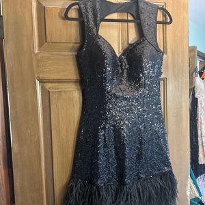 Guess black sequin dress